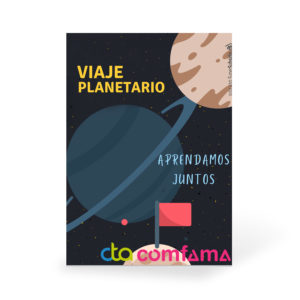 La guía Viaje planetario se propone la creación de nuevos nombres para los días de la semana y realizar un lapbook sobre el sistema solar.